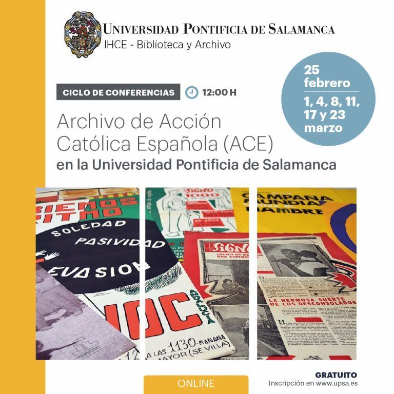 Ciclo de conferencias sobre el Archivo de Acción Católica Española (ACE)
