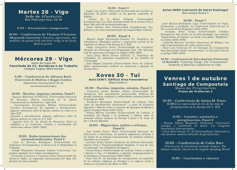 CONGRESO INTERNACIONAL:Sin fronteras. Religiones y redes transnacionales en el mundo contemporáneo