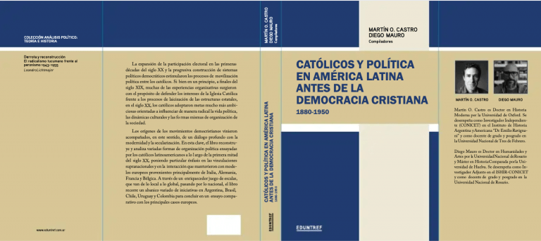 Presentación de libro: Católicos y política en América latina antes de la democracia cristiana (1880-1950)