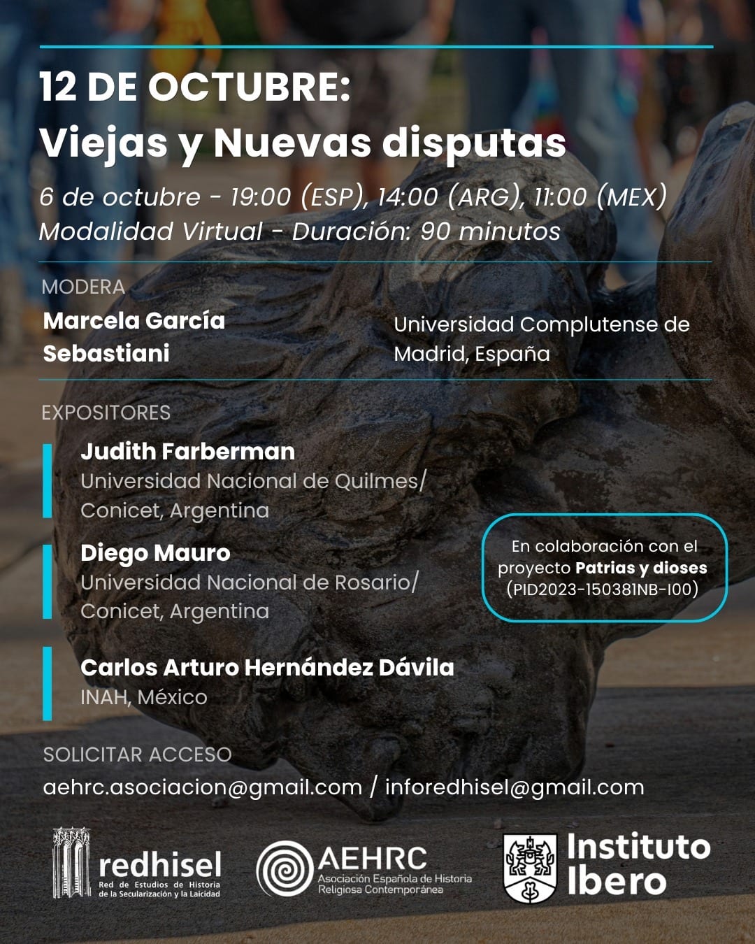 Mesa debate 12 de octubre, viejas y nuevas disputas
